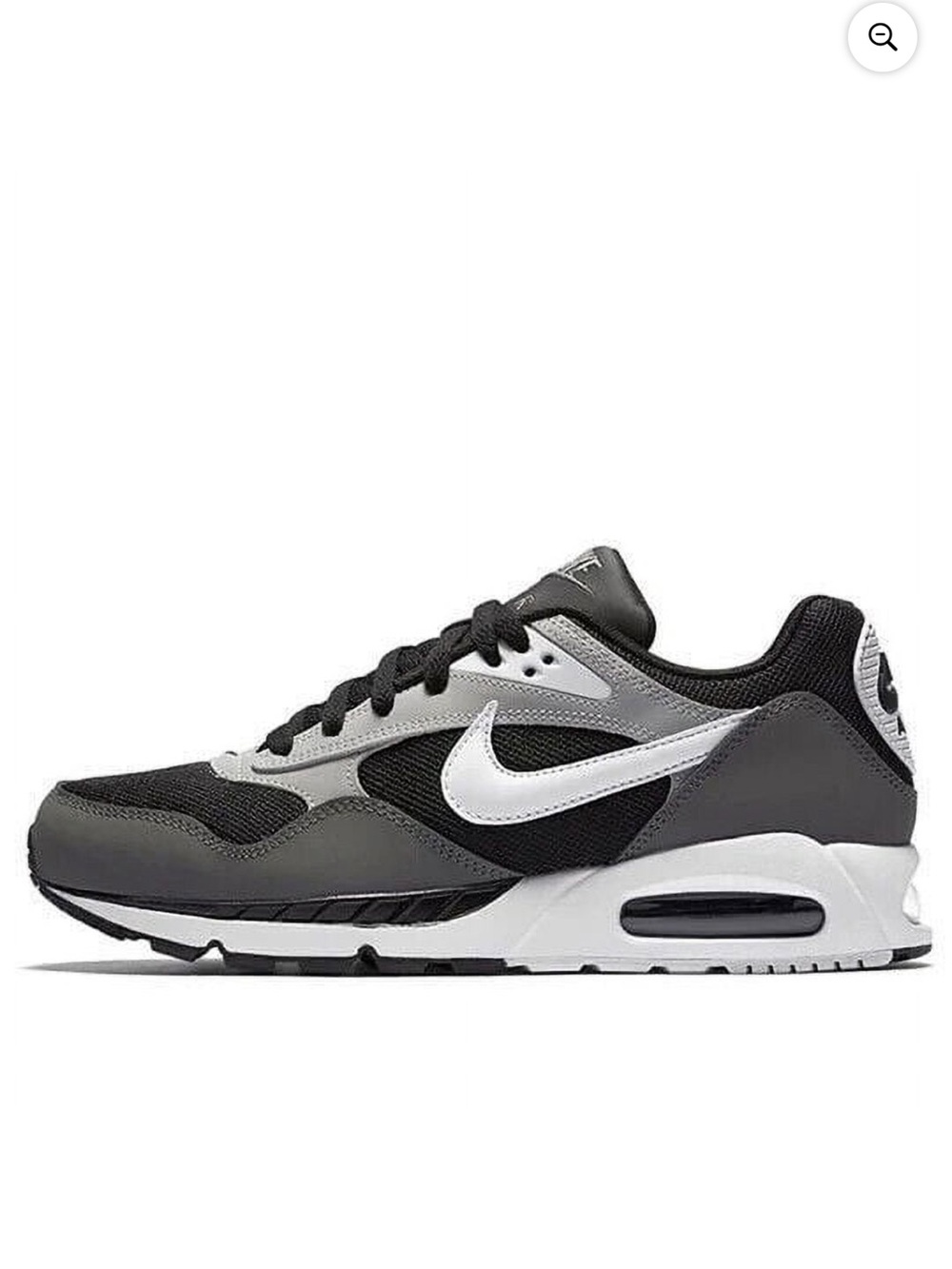 Nike Air Max running shoes black white gray men's size 9